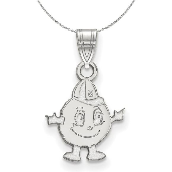 Sterling Silver Syracuse U Small Pendant Necklace - 20 Inch